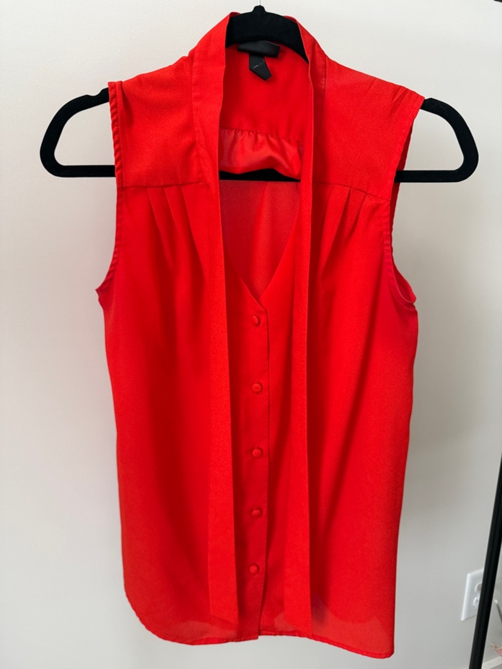 Mossimo Supply Co. Scarlet Sleeveless Tie-Neck Camisole